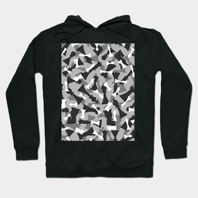 Chess Camo URBAN WINTER Hoodie by Grandeduc